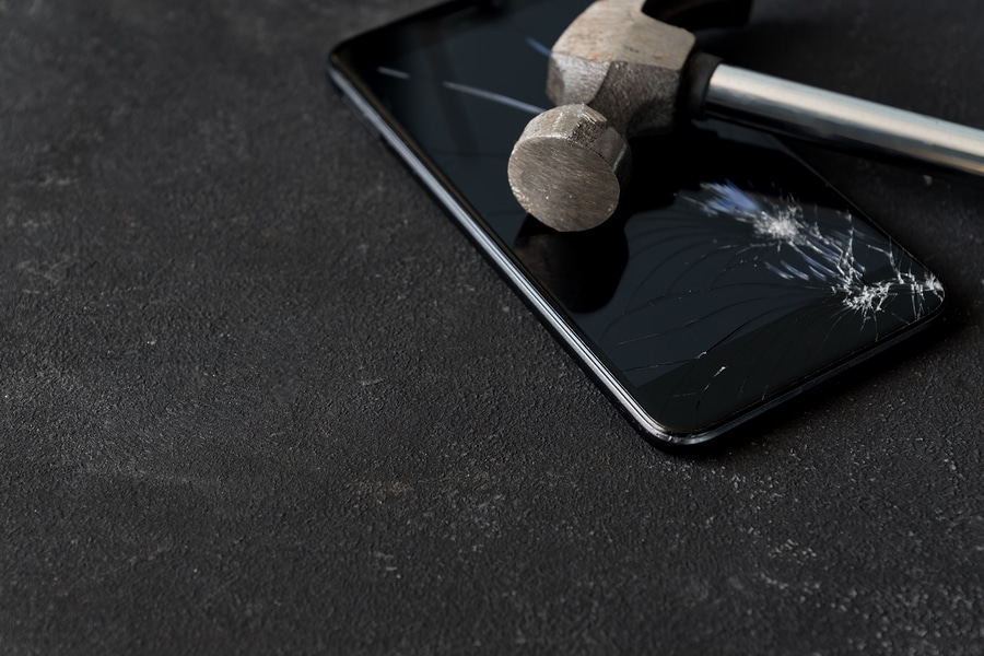Picture of a broken phone