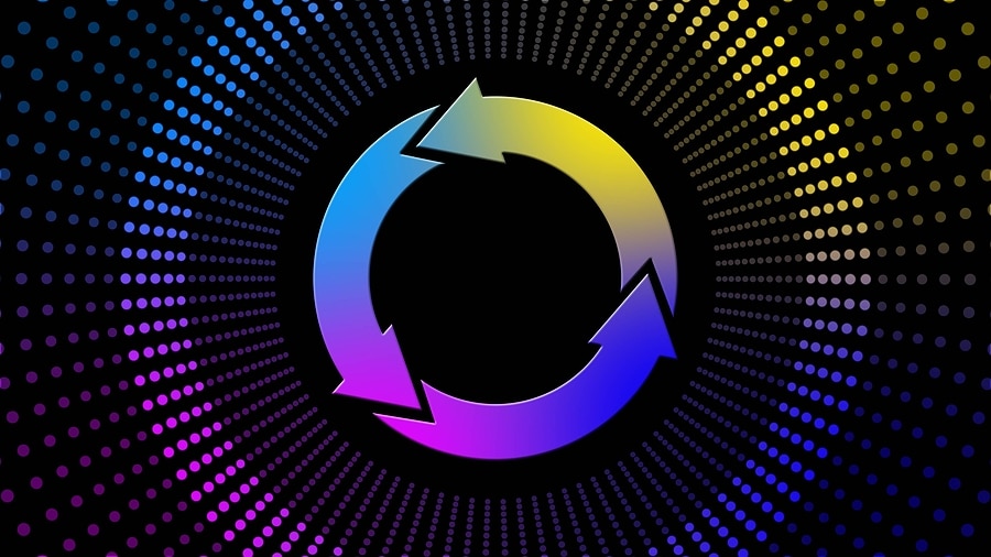 Abstract icon representing the idea of a refresh or an update