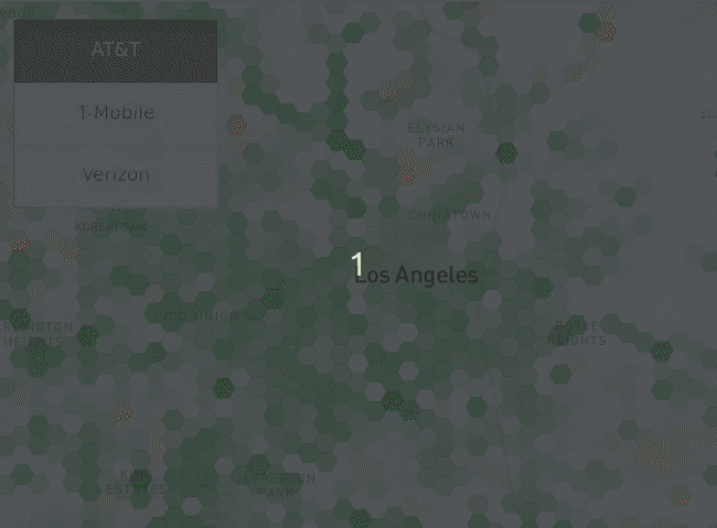 Animated image showing Coverage Critic's crowdsourced map in Los Angeles