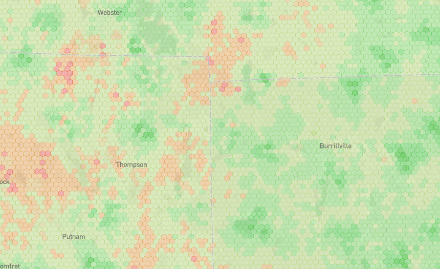Screenshot showing the updated coverage map
