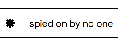 Screenshot from REALLY's website with the text 'spied on by no one'