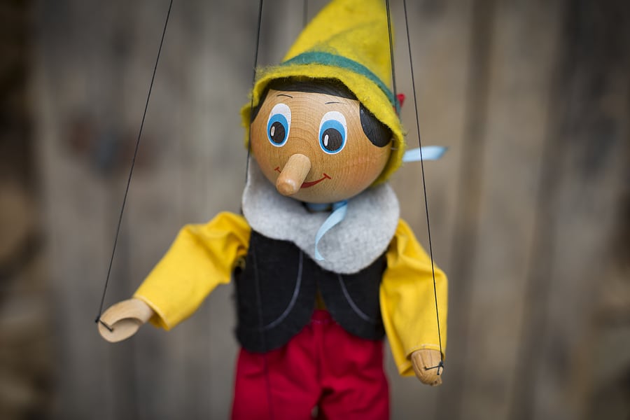 A Pinocchio pupett
