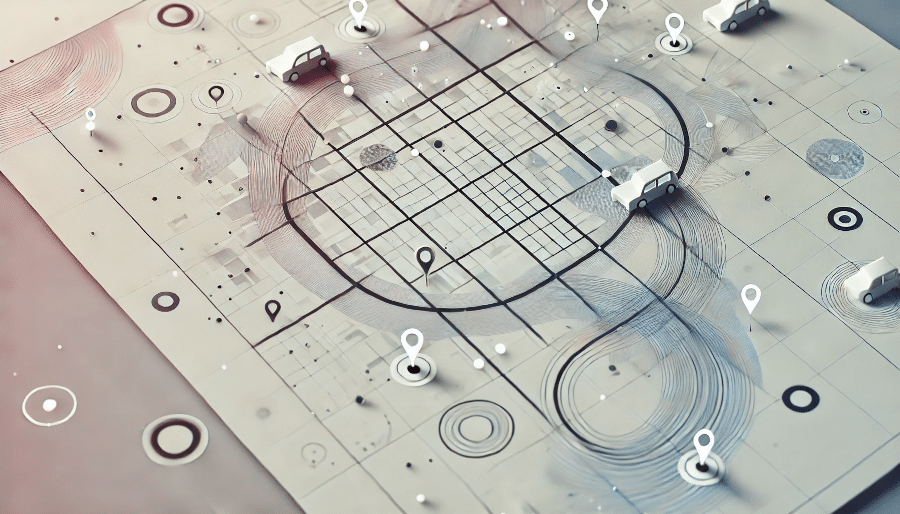 Artistic image of a map