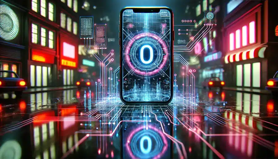 Abstract, high-tech image representing Helium Mobile's Zero plan