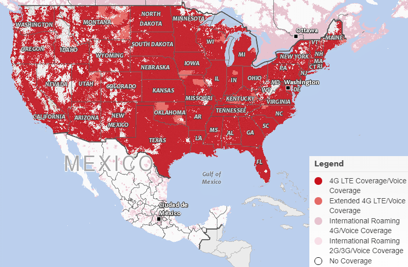 Verizon Coverage In Mexico Map Verizon Prepaid Coverage vs. Postpaid Coverage | Coverage Critic