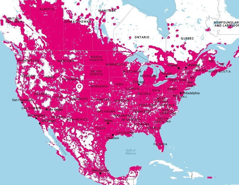 T Mobile Worldwide Coverage Map Topographic Map of Usa with States