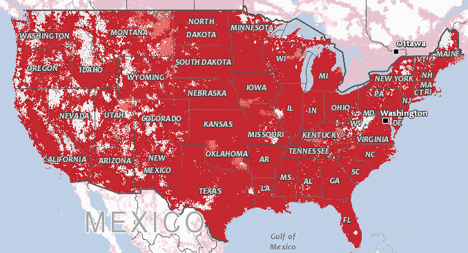 Verizon coverage map