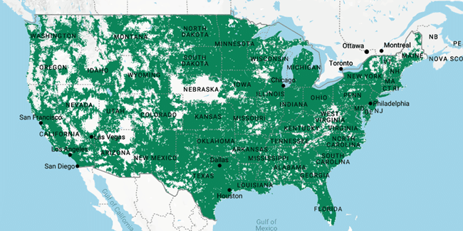 Mint Mobile coverage map