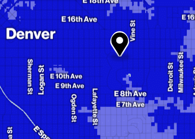 Example Visible coverage in Denver