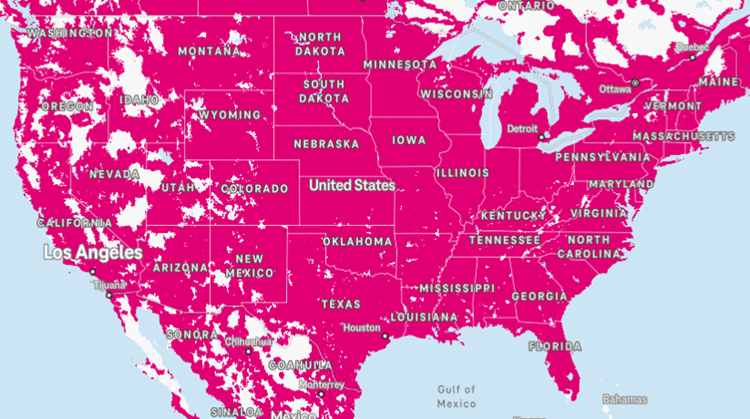 T-Mobile coverage map