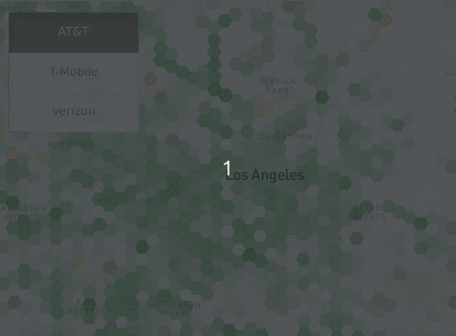 Animated image showing Coverage Critic's crowdsouced map in Los Angeles