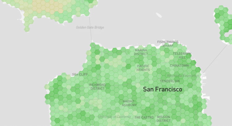 Coverage map of San Francisco